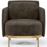 Buy Designer Armchair - Upholstered in Velvet - Hynu Taupe 60689 - in the EU