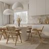 Buy Dining Chair in Cane Rattan - with Armrests - Leru Natural wood 61162 in the Europe