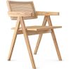 Buy Dining Chair in Cane Rattan - with Armrests - Leru Natural wood 61162 at MyFaktory