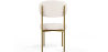 Buy Dining Chair - Upholstered in Bouclé Fabric - Ara White 61165 with a guarantee