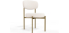 Buy Dining Chair - Upholstered in Bouclé Fabric - Ara White 61165 at MyFaktory
