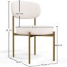 Buy Dining Chair - Upholstered in Bouclé Fabric - Ara White 61165 at MyFaktory