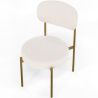 Buy Dining Chair - Upholstered in Bouclé Fabric - Ara White 61165 home delivery