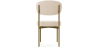Buy Dining Chair - Upholstered in Velvet - Golden metal - Ara Beige 61166 home delivery