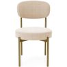 Buy Dining Chair - Upholstered in Velvet - Golden metal - Ara Beige 61166 - in the EU
