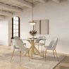 Buy Dining Chair - Upholstered in Bouclé Fabric - Maeve White 61167 in the Europe
