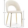 Buy Dining Chair - Upholstered in Velvet - Maeve Cream 61168 at MyFaktory