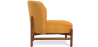 Buy Velvet Upholstered Armchair with Wood - Ebbe Mustard 61215 in the Europe