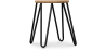 Buy Hairpin Stool - 42cm - Light wood and metal Fuchsia 61217 - in the EU