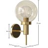 Buy Golden Wall Lamp - Sconce - Reine Aged Gold 60665 - prices
