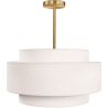 Buy Ceiling Pendant Lamp - Fabric Shade - Gerbu Aged Gold 60680 - in the EU