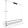 Buy Pendant Lamp Horizontal LED Bar - Gress Black 61233 in the Europe