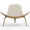 Buy Designer armchair - Scandinavian armchair - Boucle upholstery - Luna White 61247 - in the EU