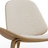 Buy Designer armchair - Scandinavian armchair - Boucle upholstery - Luna White 61247 - in the EU