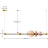 Buy Crystal Pendant Lamp - LED - Banton 100 CM Pink 61255 - in the EU