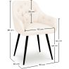 Buy Dining Chair with Armrests - Upholstered in Premium Bouclé - Carrol White 61267 - prices