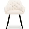 Buy Dining Chair with Armrests - Upholstered in Premium Bouclé - Carrol White 61267 - in the EU