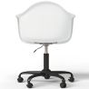 Buy Office Chair with Armrests - Desk Chair with Wheels - Emery Black Frame White 61269 - in the EU