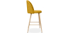Buy Fabric Upholstered Stool - Scandinavian Design - 66cm - Bennett Yellow 61276 home delivery