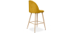 Buy Fabric Upholstered Stool - Scandinavian Design - 66cm - Bennett Yellow 61276 with a guarantee