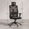 Buy Ergonomic Office Chair with Wheels and Armrests - Retor Black 61279 with a guarantee