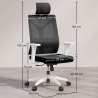 Buy Ergonomic Office Chair with Wheels and Armrests - Sembra Black 61280 home delivery