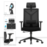 Buy Ergonomic Office Chair with Wheels and Armrests - Sembra Black 61280 - in the EU