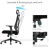 Buy Ergonomic Office Chair with Wheels and Armrests - Sembra Black 61280 in the Europe