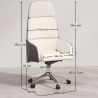 Buy Ergonomic Office Chair with Wheels and Armrests - Vista White 61283 in the Europe