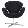 Buy Armchair with armrests - Fabric upholstery - Svinia Black 13662 - in the EU