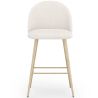 Buy Stool Upholstered in Bouclé Fabric - Scandinavian Design - 66cm - Bennett White 61285 - in the EU