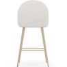 Buy Stool Upholstered in Bouclé Fabric - Scandinavian Design - 66cm - Bennett White 61285 in the Europe