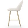 Buy Stool Upholstered in Bouclé Fabric - Scandinavian Design - 66cm - Bennett White 61285 at MyFaktory