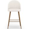 Buy Stool Upholstered in Bouclé Fabric - Scandinavian Design - 66cm - Bennett White 61286 - in the EU
