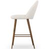 Buy Stool Upholstered in Bouclé Fabric - Scandinavian Design - 66cm - Bennett White 61286 at MyFaktory