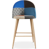 Buy Patchwork Upholstered Stool - Scandinavian Style - 66cm - Bennett Multicolour 61294 - in the EU
