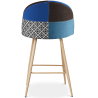 Buy Patchwork Upholstered Stool - Scandinavian Style - 66cm - Bennett Multicolour 61294 at MyFaktory