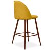 Buy Fabric Upholstered Stool - Scandinavian Design - 66cm- Bennett Yellow 61284 with a guarantee