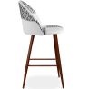 Buy Patchwork Upholstered Stool - Scandinavian Style - Black and White - 66cm - Bennett White / Black 61290 at MyFaktory