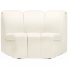 Buy Curved Module Sofa - Upholstered in Bouclé Fabric - Barkleyn White 61248 - prices