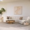 Buy Curved Module Sofa - Upholstered in Bouclé Fabric - Barkleyn White 61248 - prices