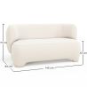 Buy 2/3 Seater Sofa - Upholstered in Bouclé Fabric - Janko White 61252 at MyFaktory