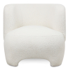 Buy  Upholstered Armchair - Bouclé Fabric Lounge Chair - Janko White 61296 - in the EU