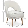 Buy Upholstered Dining Chair in Bouclé - Arka White 61298 - prices