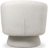 Buy Armchair Upholstered in Bouclé Fabric - Curved Design - Lilo White 61304 in the Europe