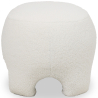 Buy Upholstered Ottoman - Pouf in Bouclé Fabric - Janko White 61305 - prices