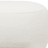 Buy Upholstered Ottoman - Pouf in Bouclé Fabric - Janko White 61305 at MyFaktory