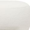 Buy Upholstered Ottoman - Pouf in Bouclé Fabric - Janko White 61305 in the Europe