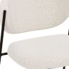 Buy Dining chair - Upholstered in Bouclé Fabric - Black Metal - Vara White 61332 at MyFaktory