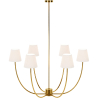 Buy Gold Ceiling Chandelier with 6 Shades - Derny Gold 61335 - in the EU